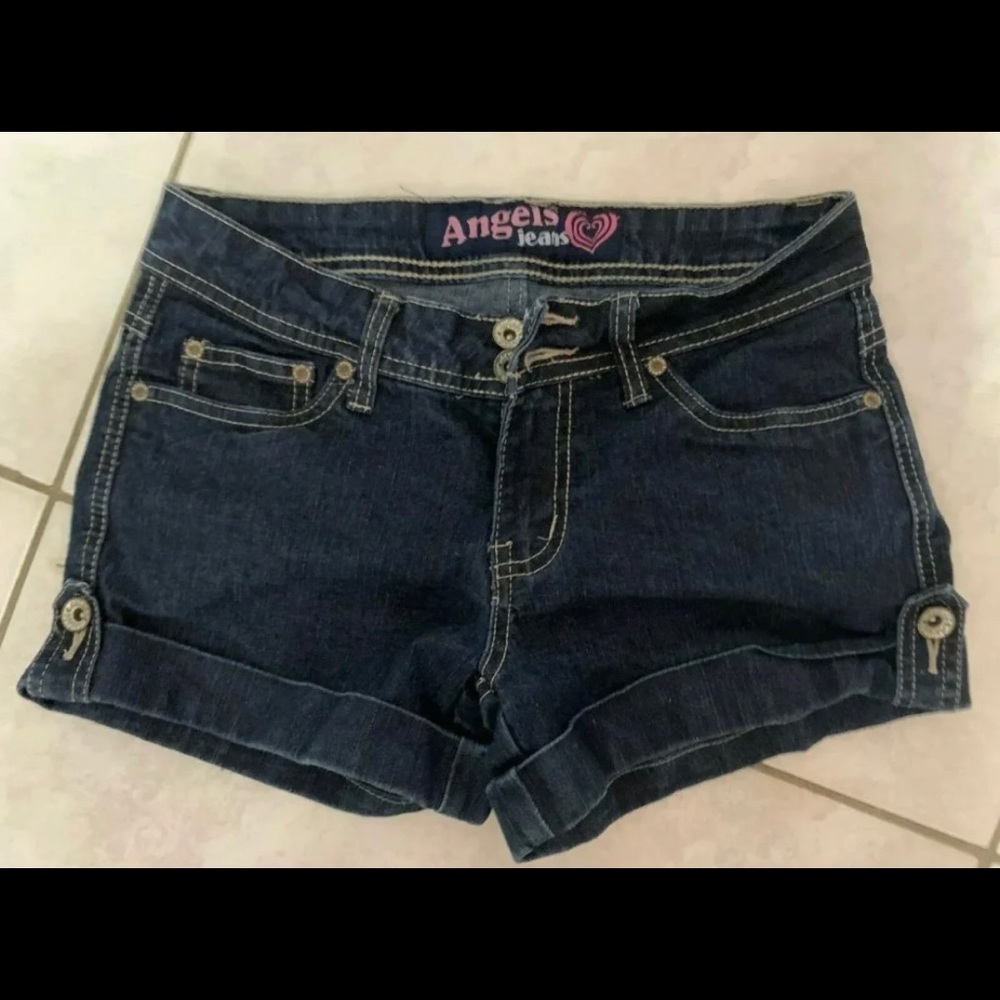 Angels Jeans Size 5 Dark Blue Low Rise Shorts